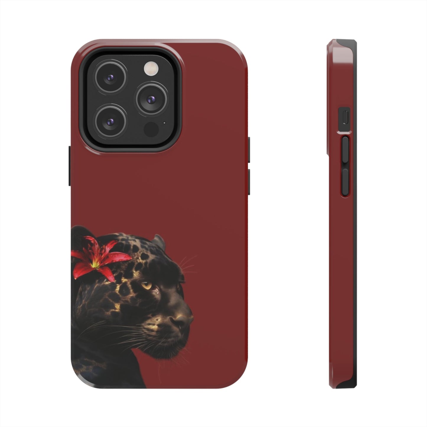 Wild Elegance Tough Phone Case with Panther Design