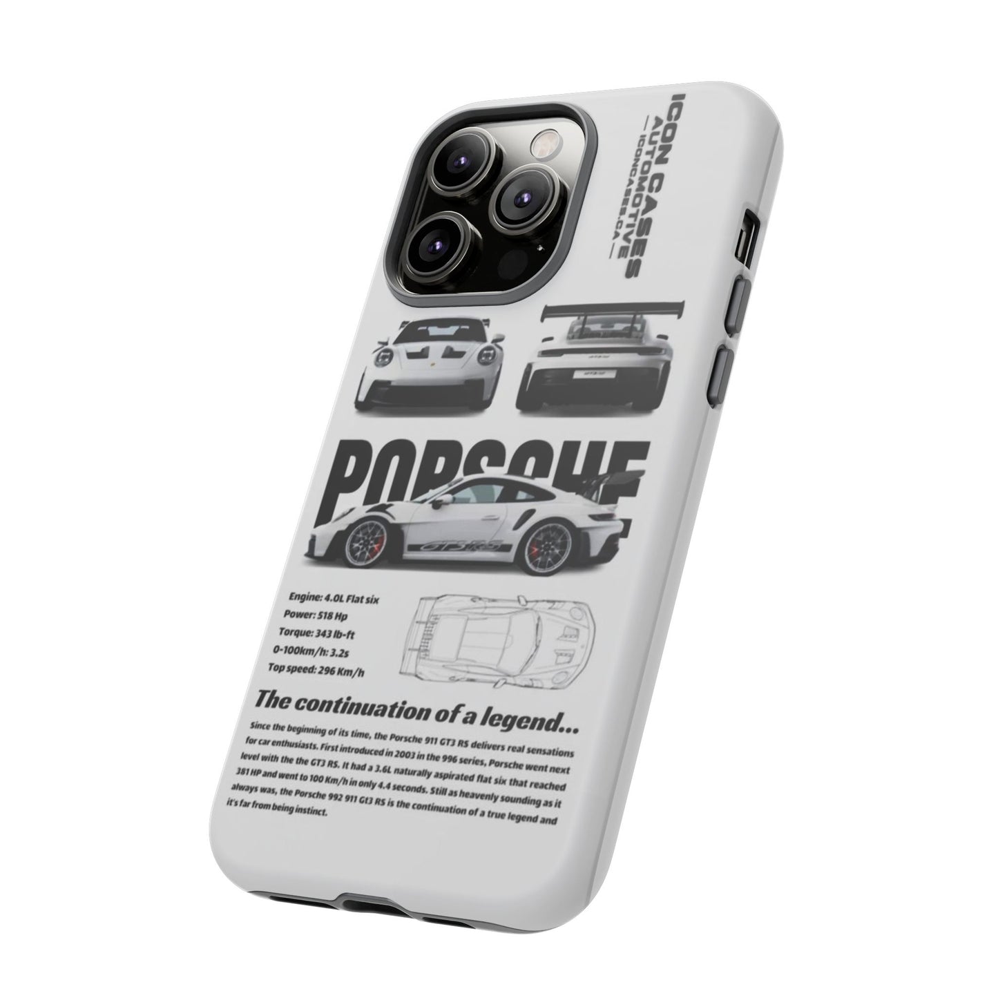 Porsche Phone Case, Tough Car Lover's Gift, Racing Enthusiast Accessory, Durable Auto Merchandise, Birthday Gift for Him