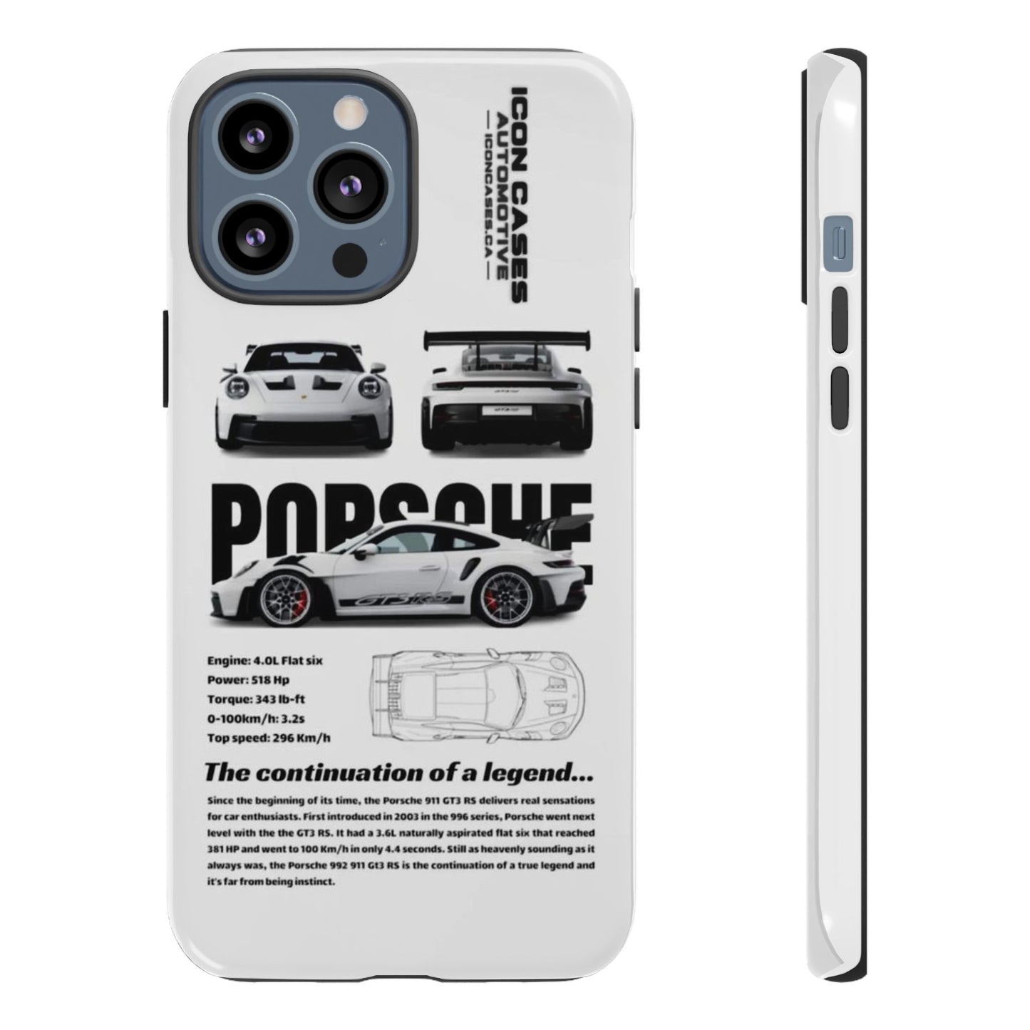 Porsche Phone Case, Tough Car Lover's Gift, Racing Enthusiast Accessory, Durable Auto Merchandise, Birthday Gift for Him