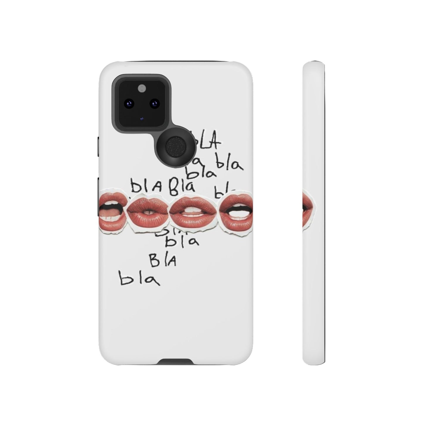 Playful Phone Case with Lips Design - Tough Cases