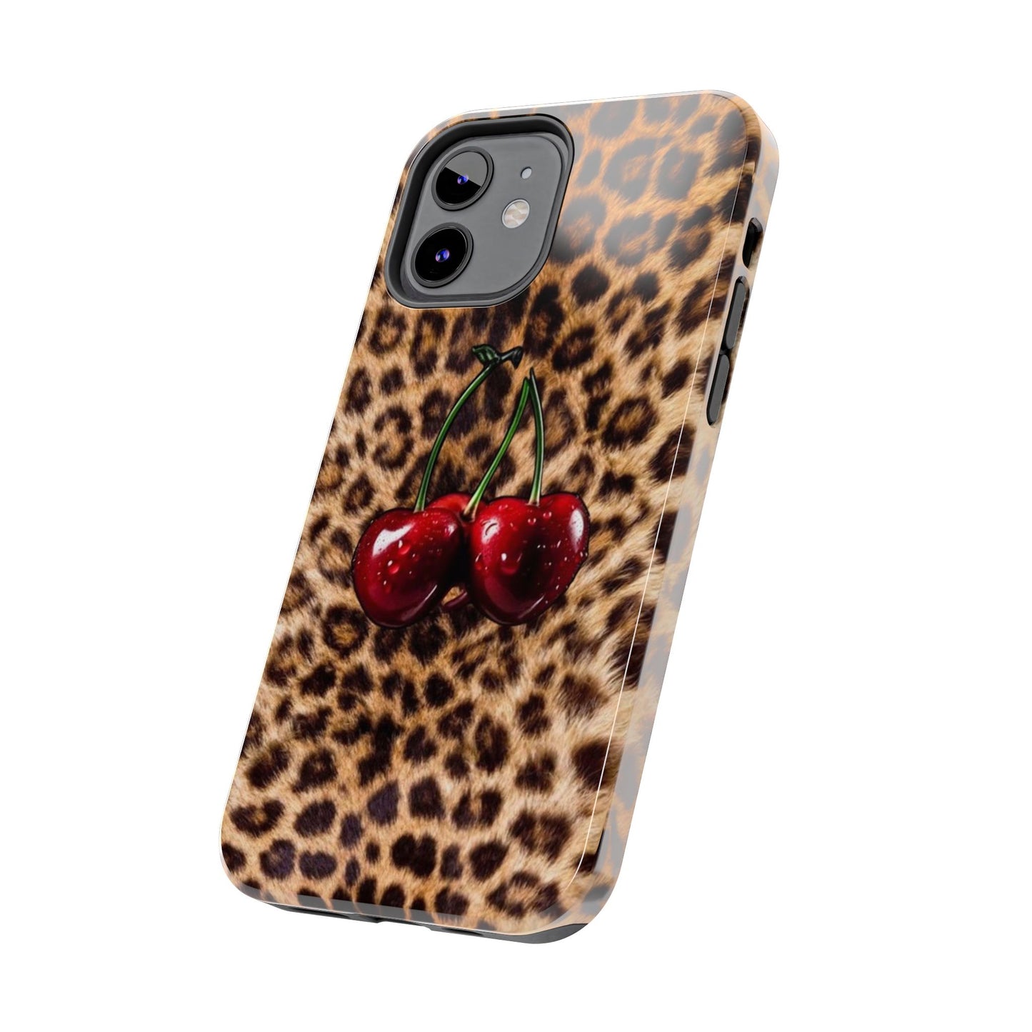 Wild Cherry Leopard Tough Phone Case - Stylish and Durable Protection