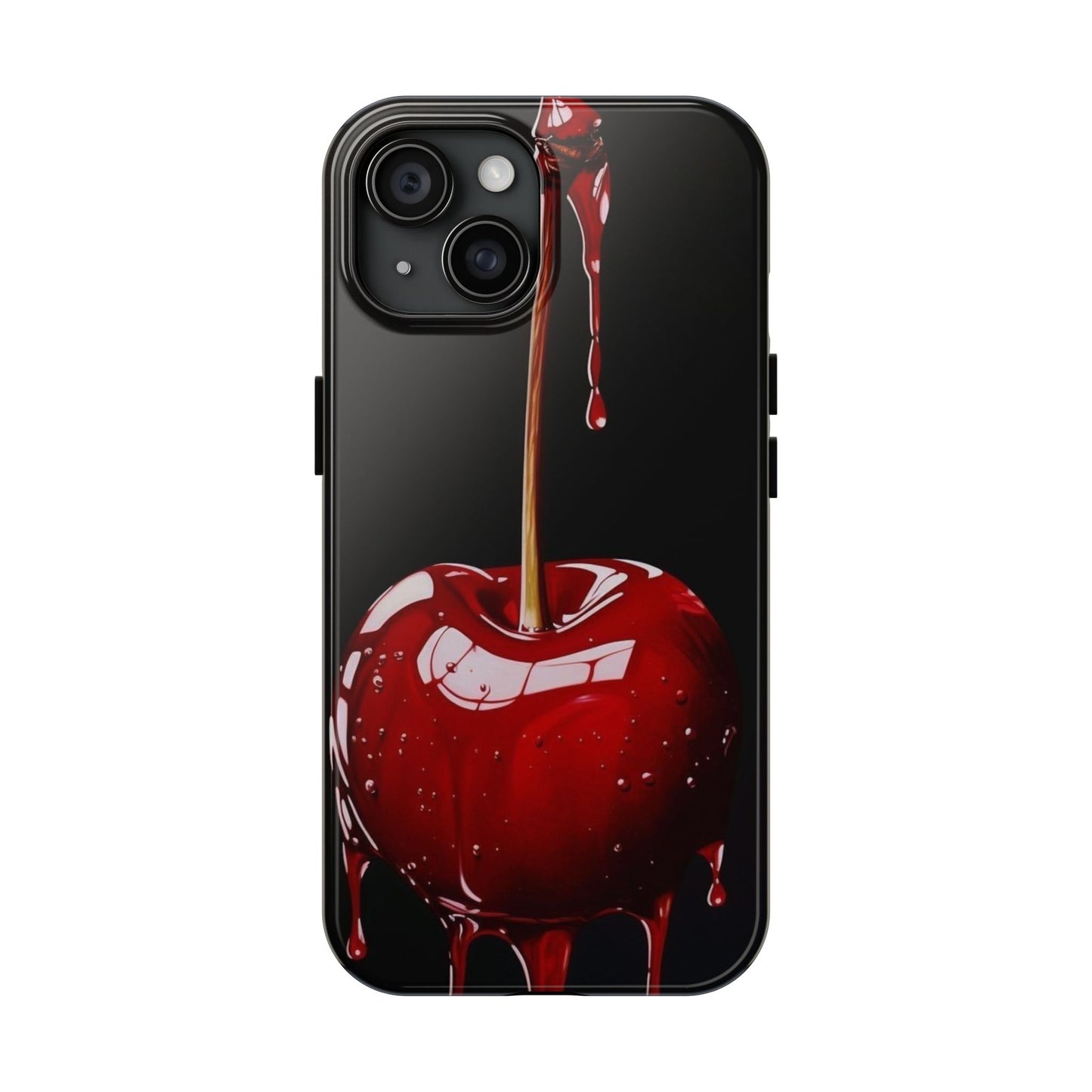 Dripping Cherry Tough Phone Case - Stylish Protection for Your Device