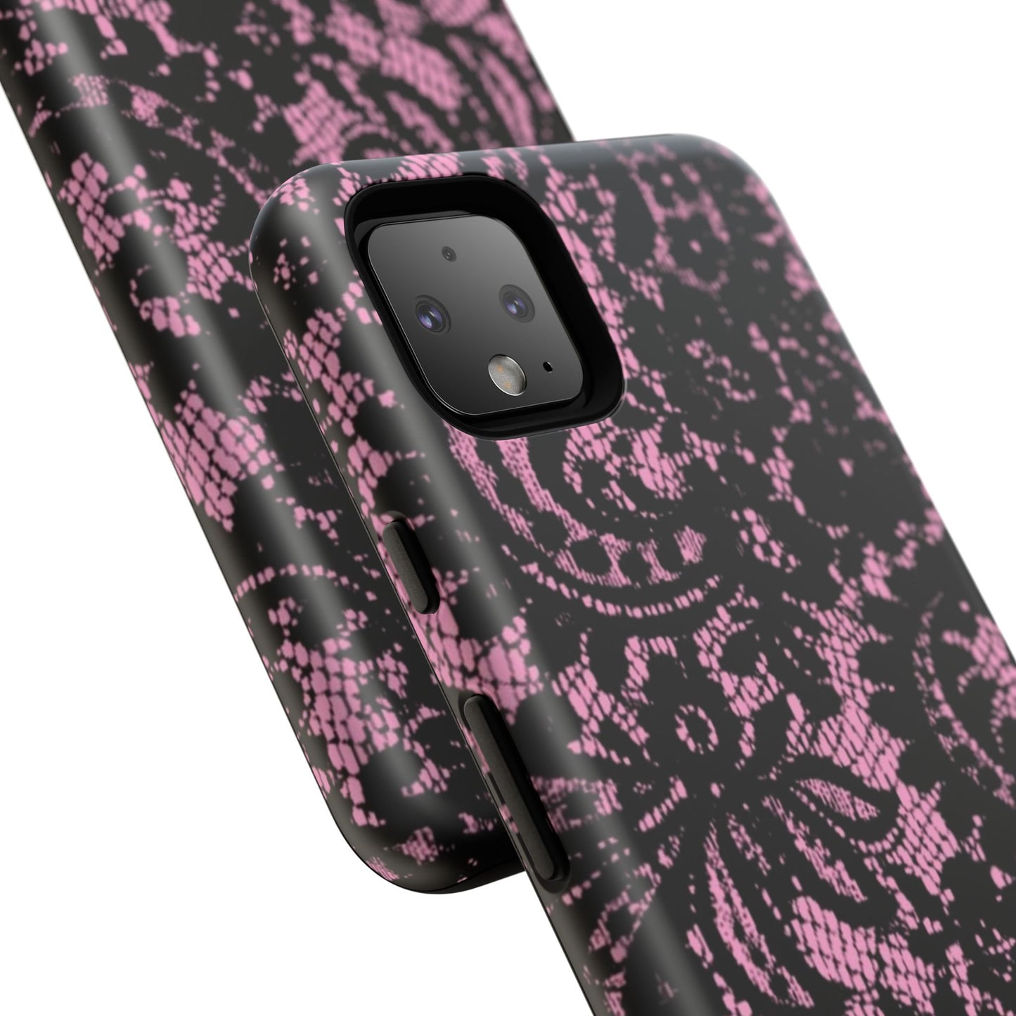 Phone Case — Pink Lace Floral Tough Protective Case