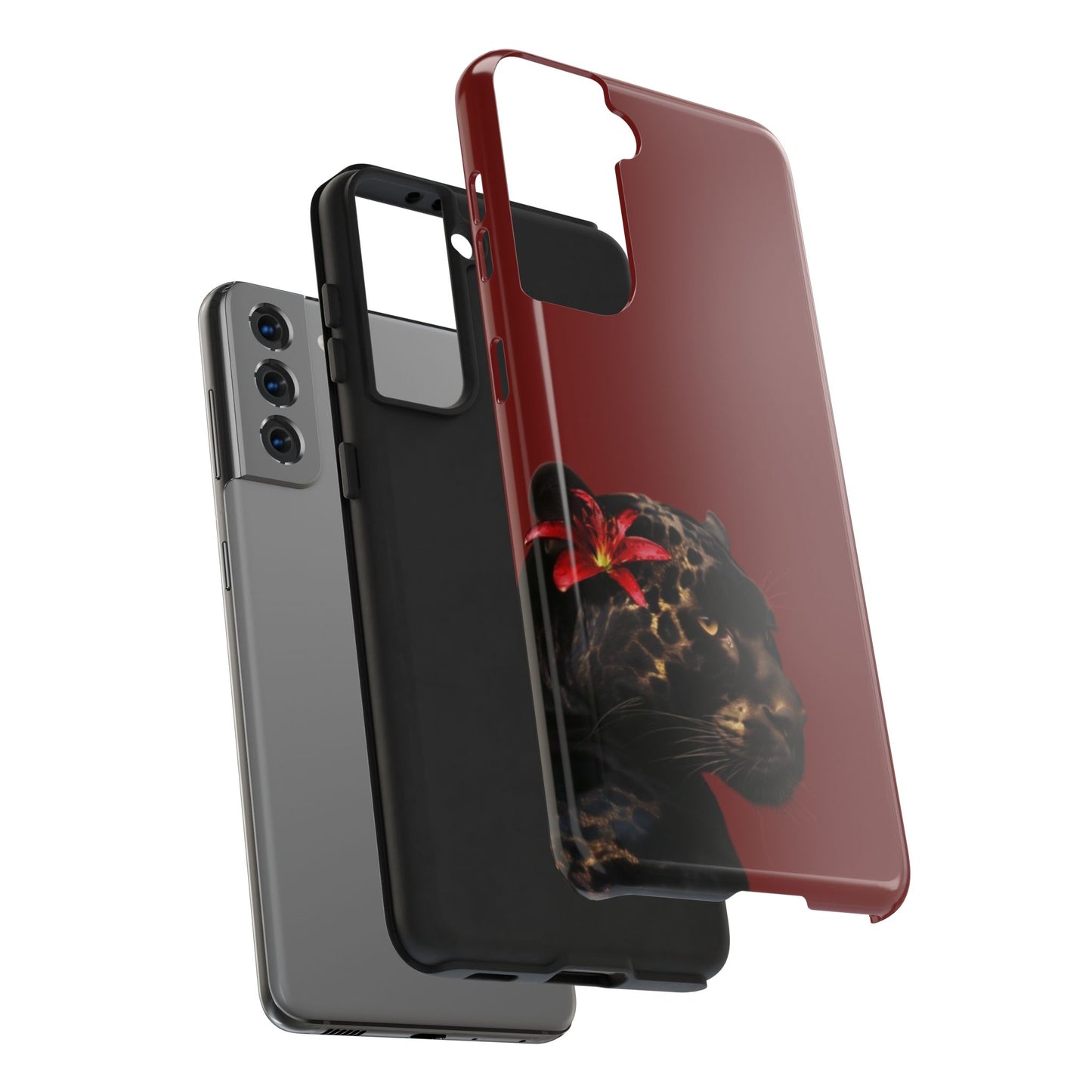 Wild Elegance Tough Phone Case with Panther Design
