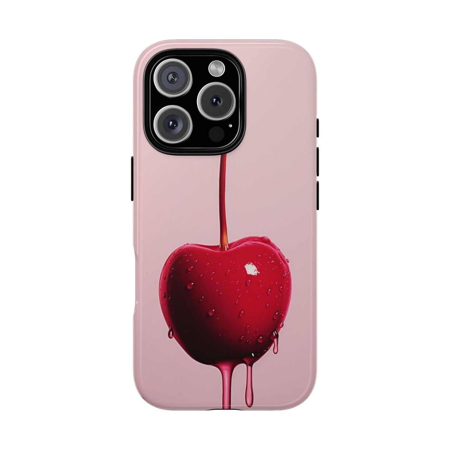 Cherry Drip Phone Case, Tough Phone Cover, Cute Cherry Accessory, Trendy Mobile Case, Kawaii Phone Case, Gift for Her