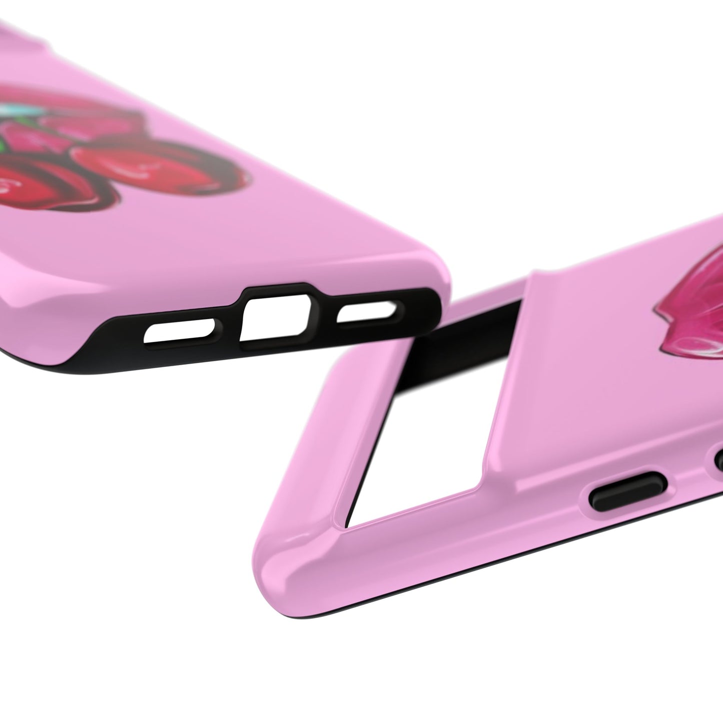 Stylish Phone Case with Cherry Kiss Design, Cute Gift for Her, Trendy Mobile Accessory, Perfect for Birthdays, Valentine's Day, Everyday Use