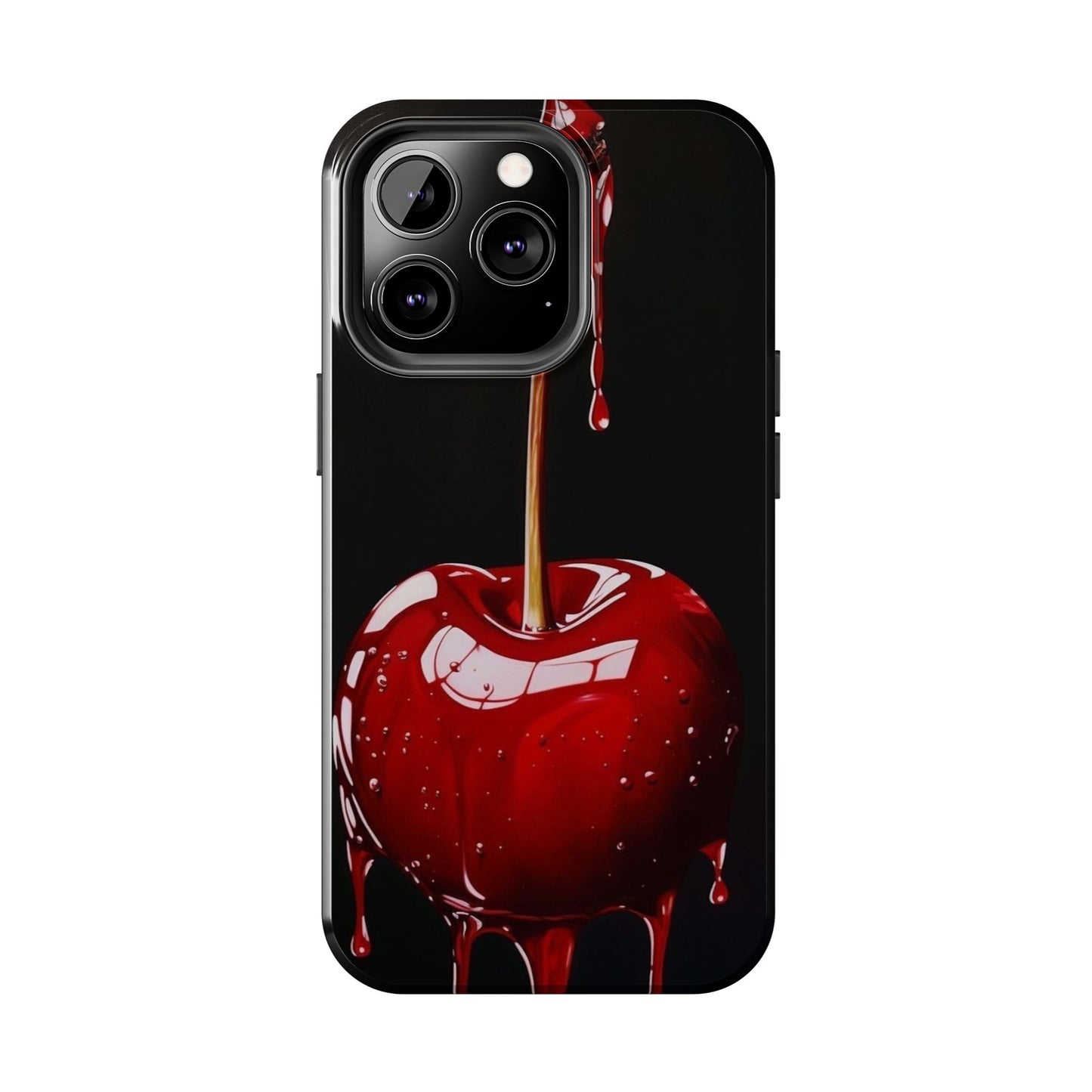 Dripping Cherry Tough Phone Case - Stylish Protection for Your Device