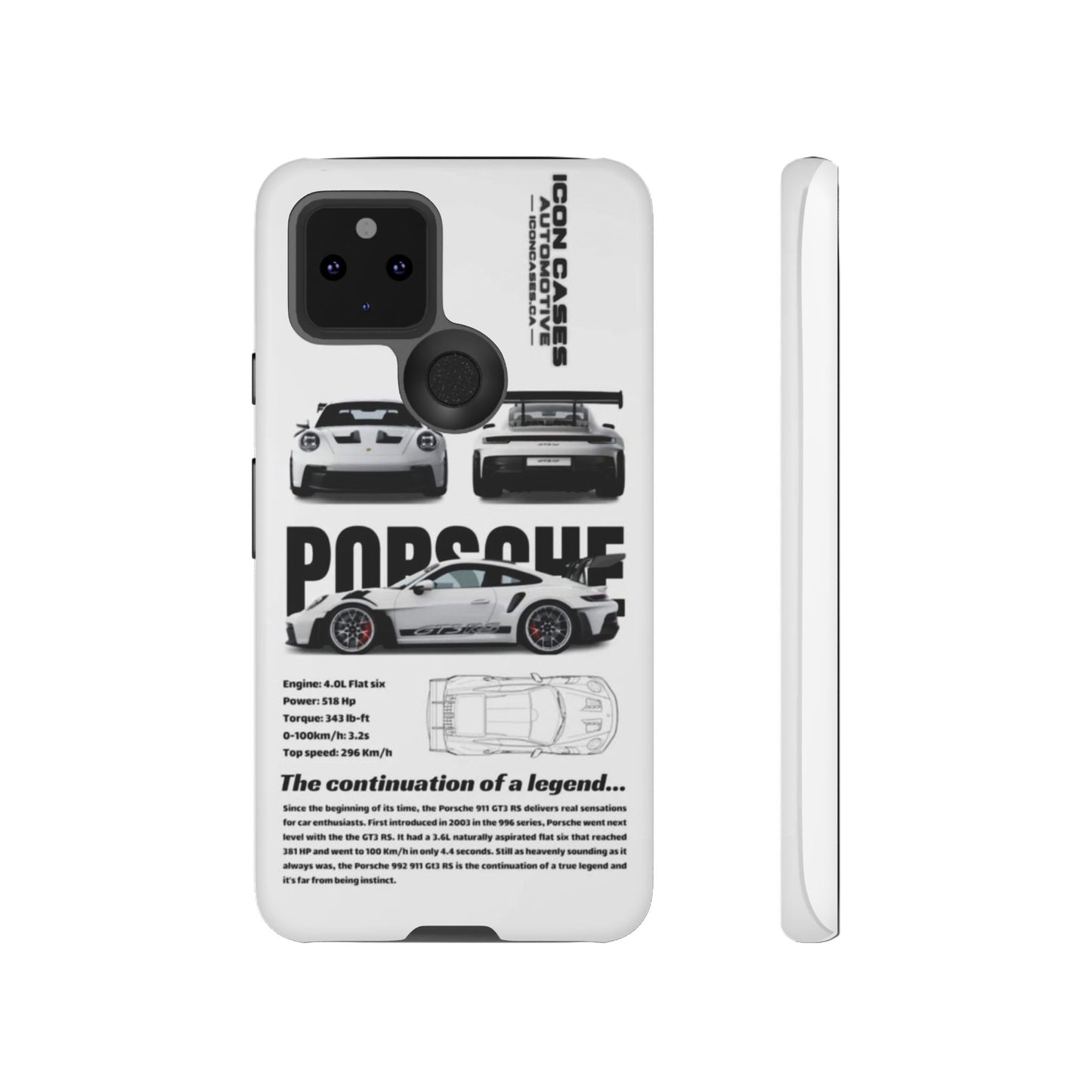 Porsche Phone Case, Tough Car Lover's Gift, Racing Enthusiast Accessory, Durable Auto Merchandise, Birthday Gift for Him