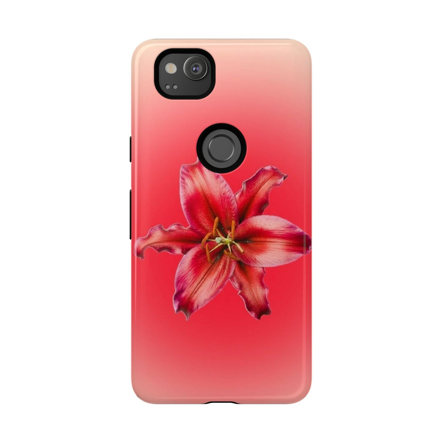 Phone Case - Vibrant Red Lily Glossy & Matte Tough Case