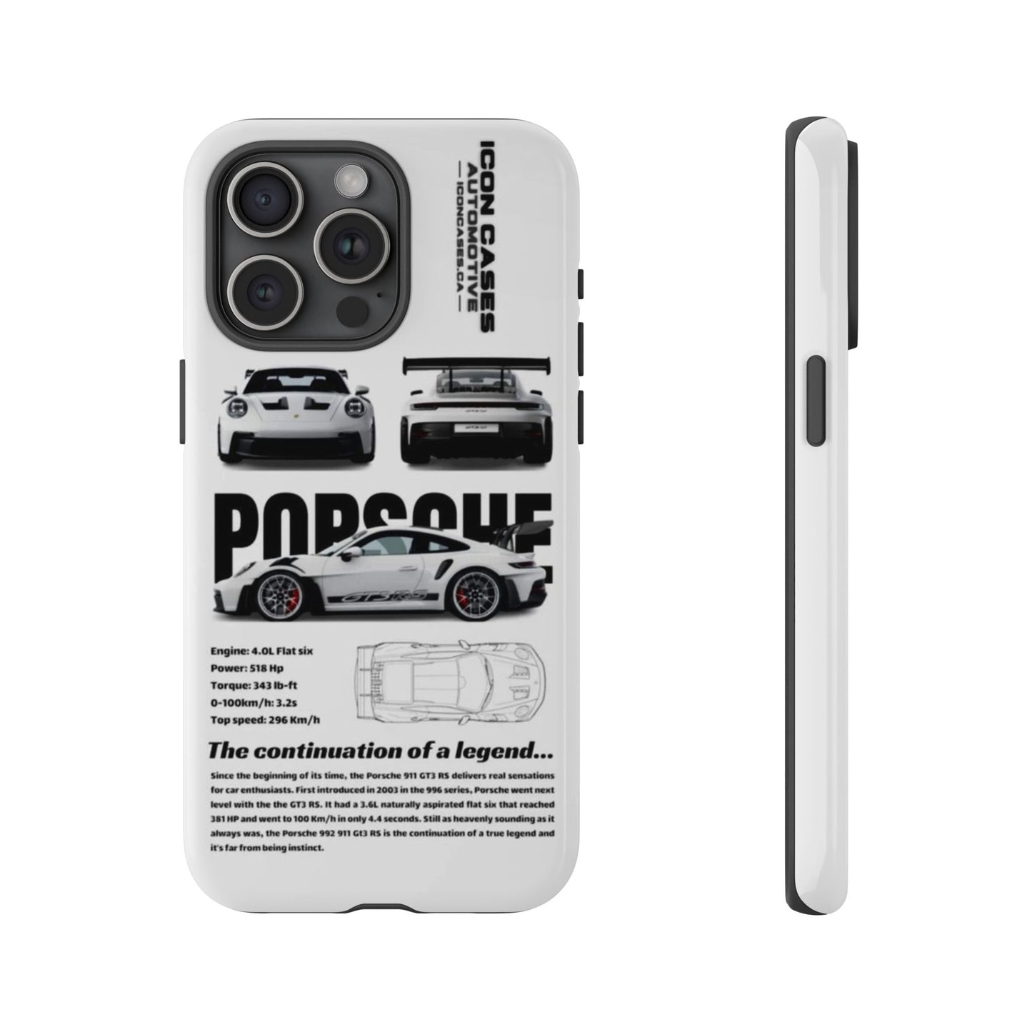 Porsche Phone Case, Tough Car Lover's Gift, Racing Enthusiast Accessory, Durable Auto Merchandise, Birthday Gift for Him