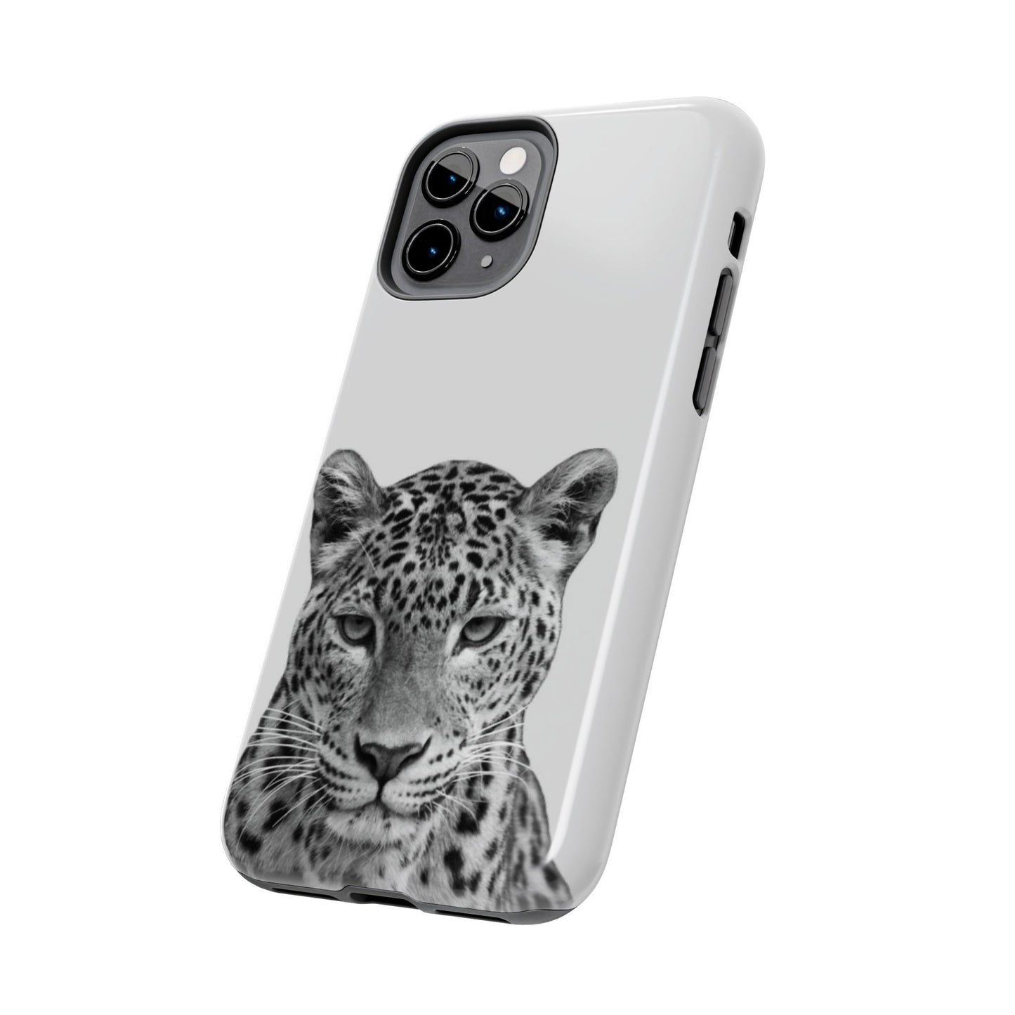 Stylish Tough Phone Case with Majestic Leopard Design
