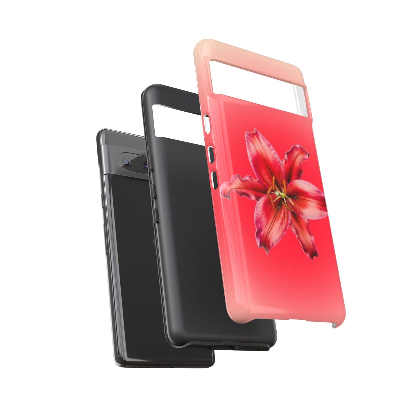 Phone Case - Vibrant Red Lily Glossy & Matte Tough Case