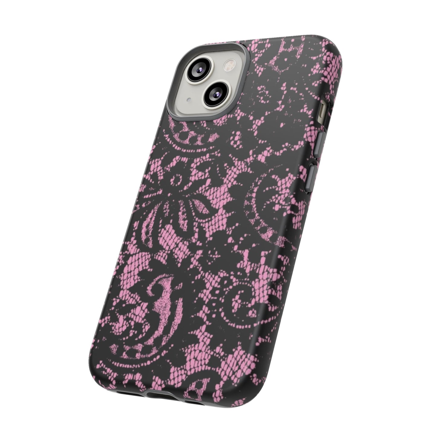 Phone Case — Pink Lace Floral Tough Protective Case