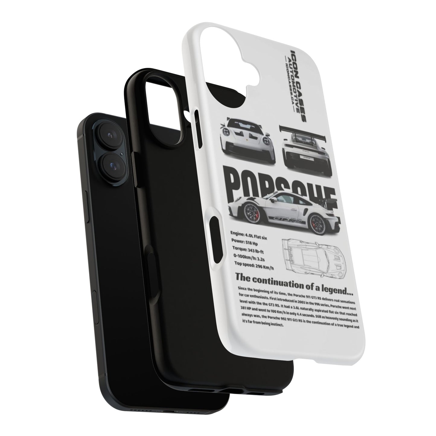 Porsche Phone Case, Tough Car Lover's Gift, Racing Enthusiast Accessory, Durable Auto Merchandise, Birthday Gift for Him