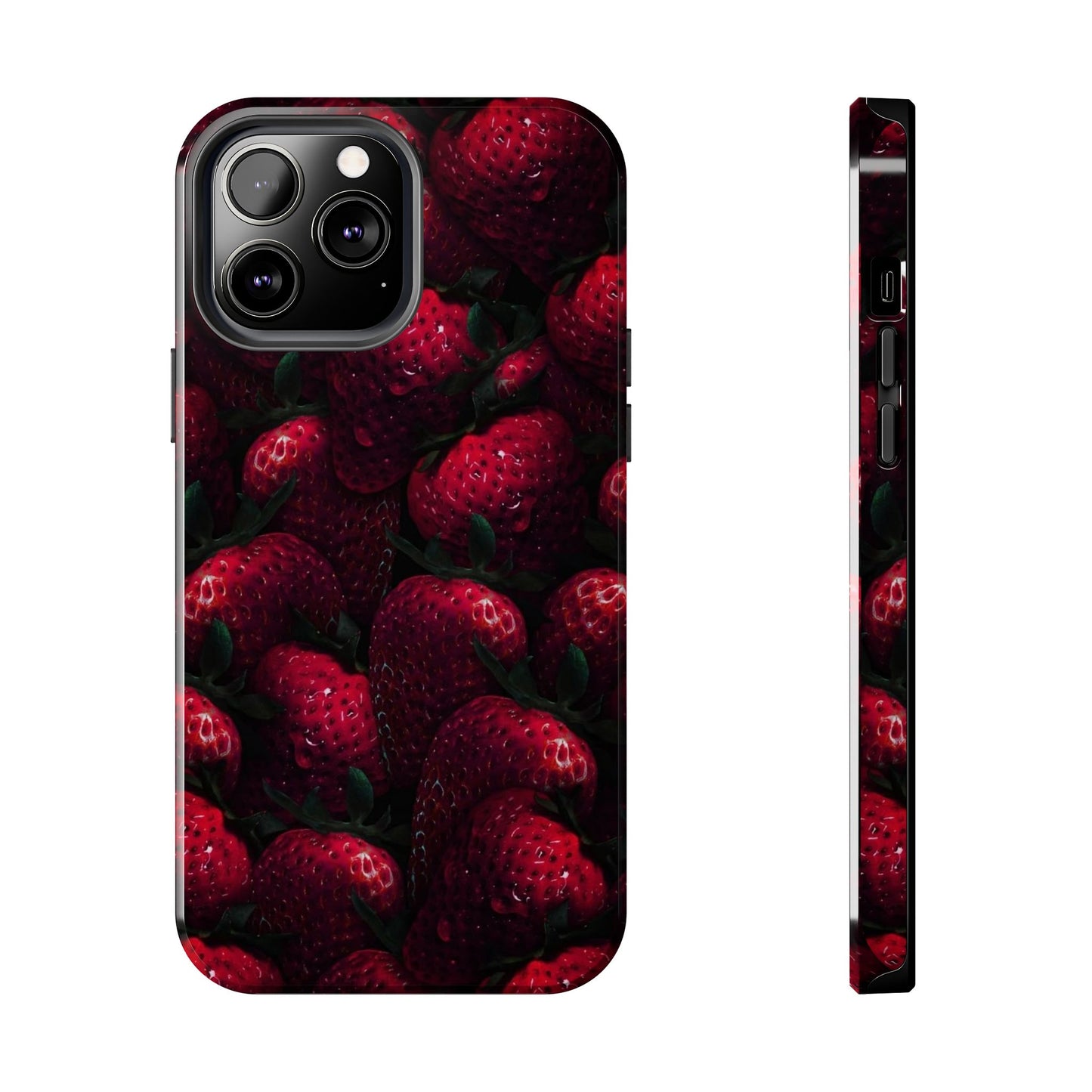 Berry Burst Tough Phone Case - Durable Protection with Strawberry Design