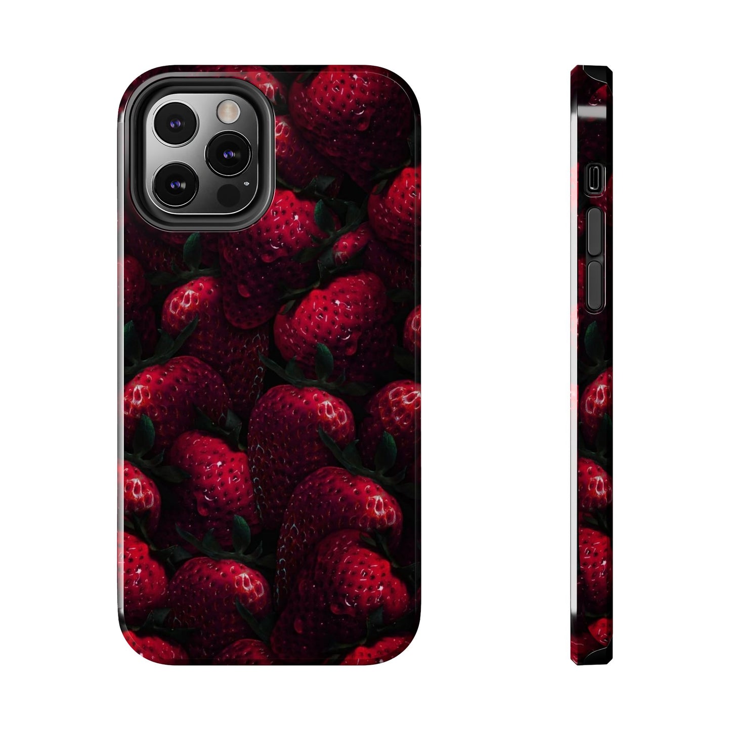 Berry Burst Tough Phone Case - Durable Protection with Strawberry Design