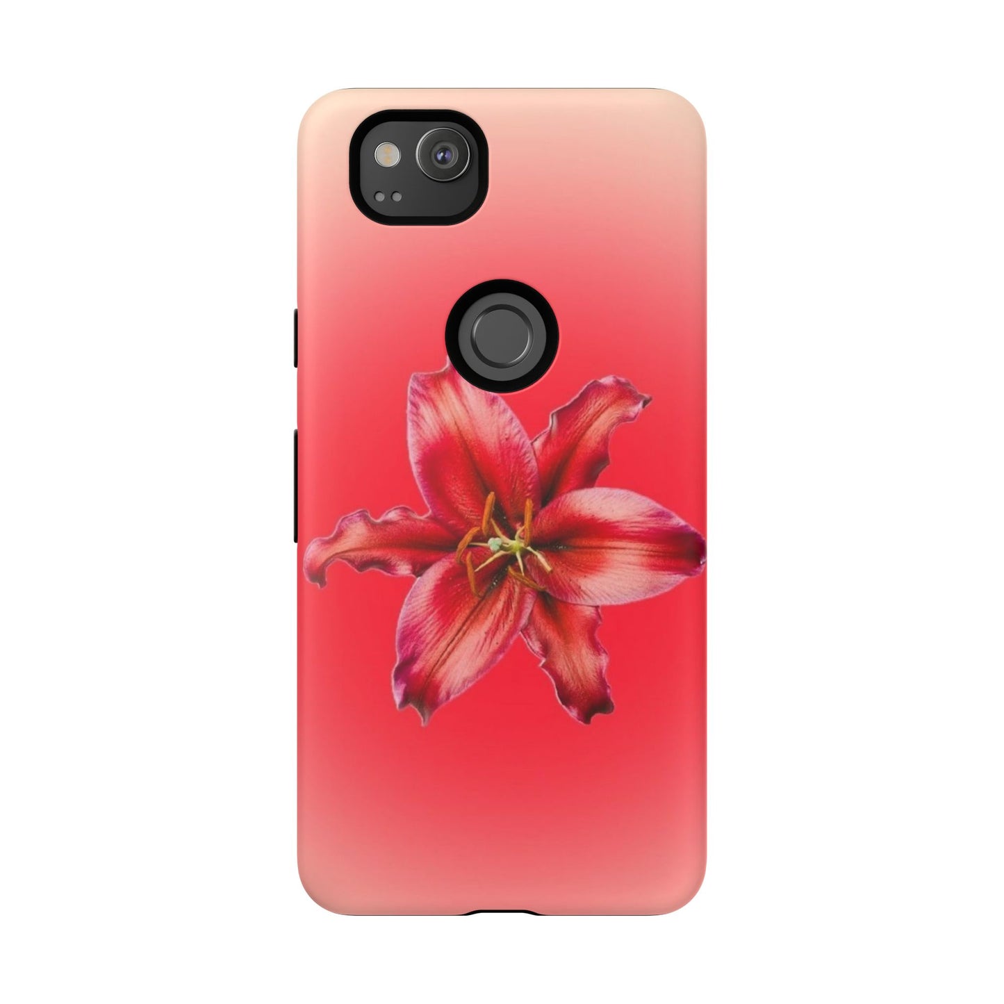 Phone Case - Vibrant Red Lily Glossy & Matte Tough Case