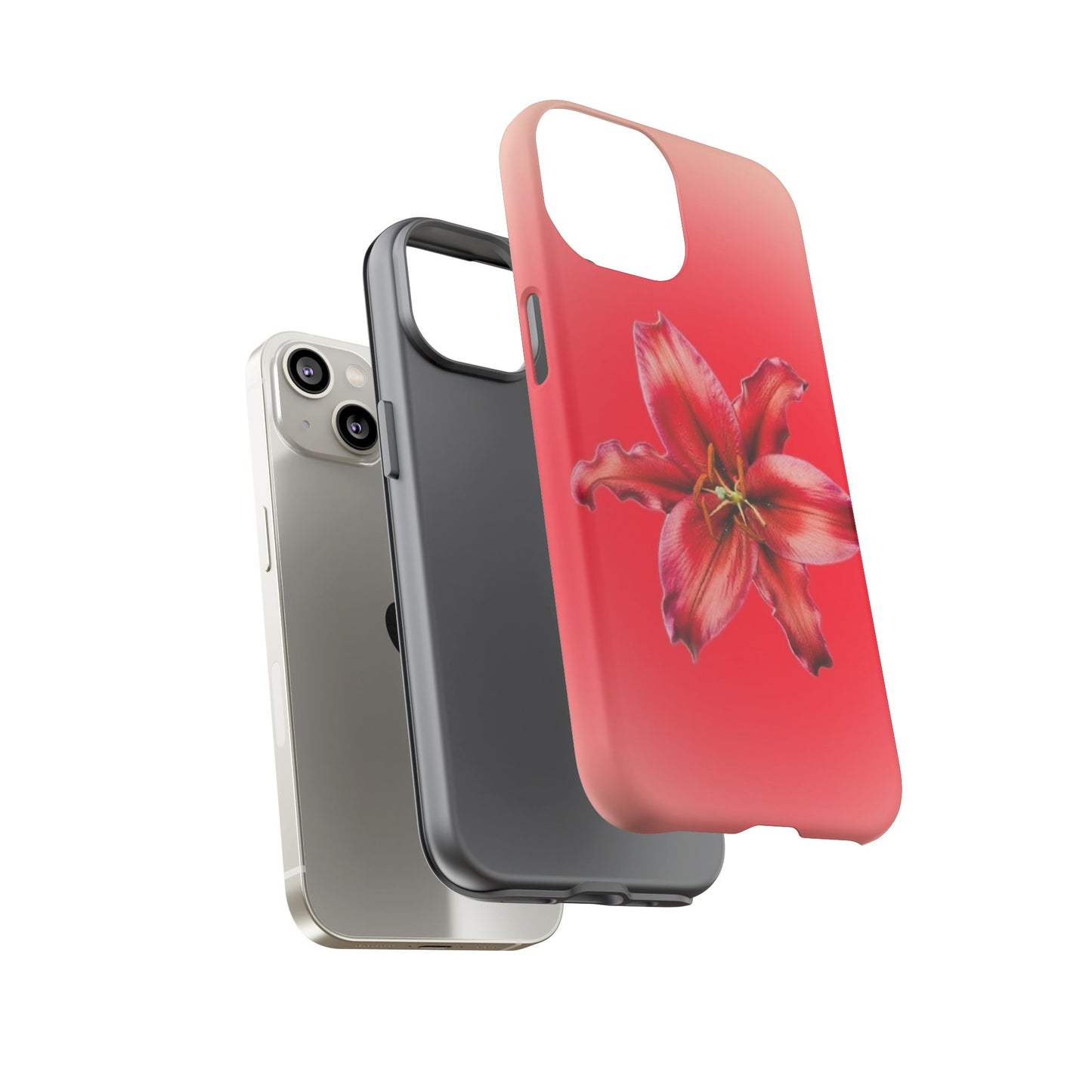 Phone Case - Vibrant Red Lily Glossy & Matte Tough Case