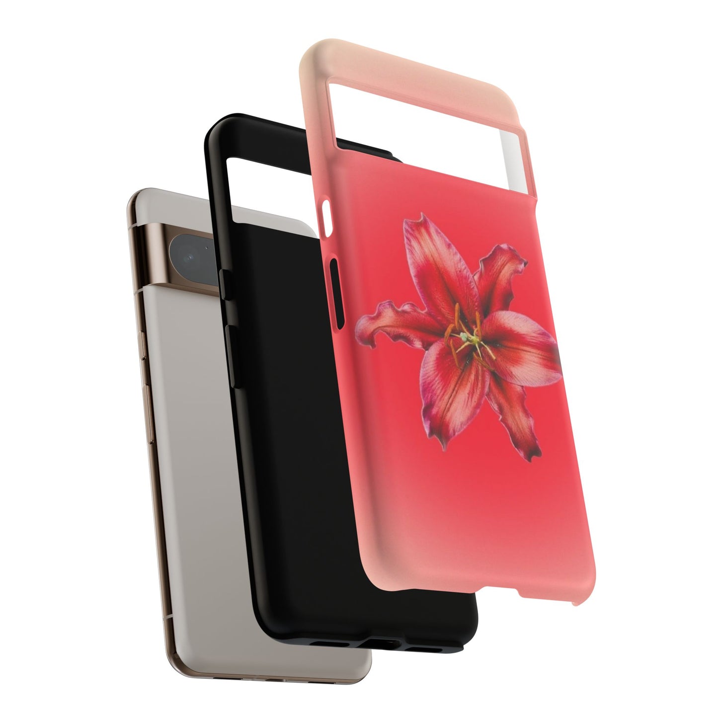 Phone Case - Vibrant Red Lily Glossy & Matte Tough Case