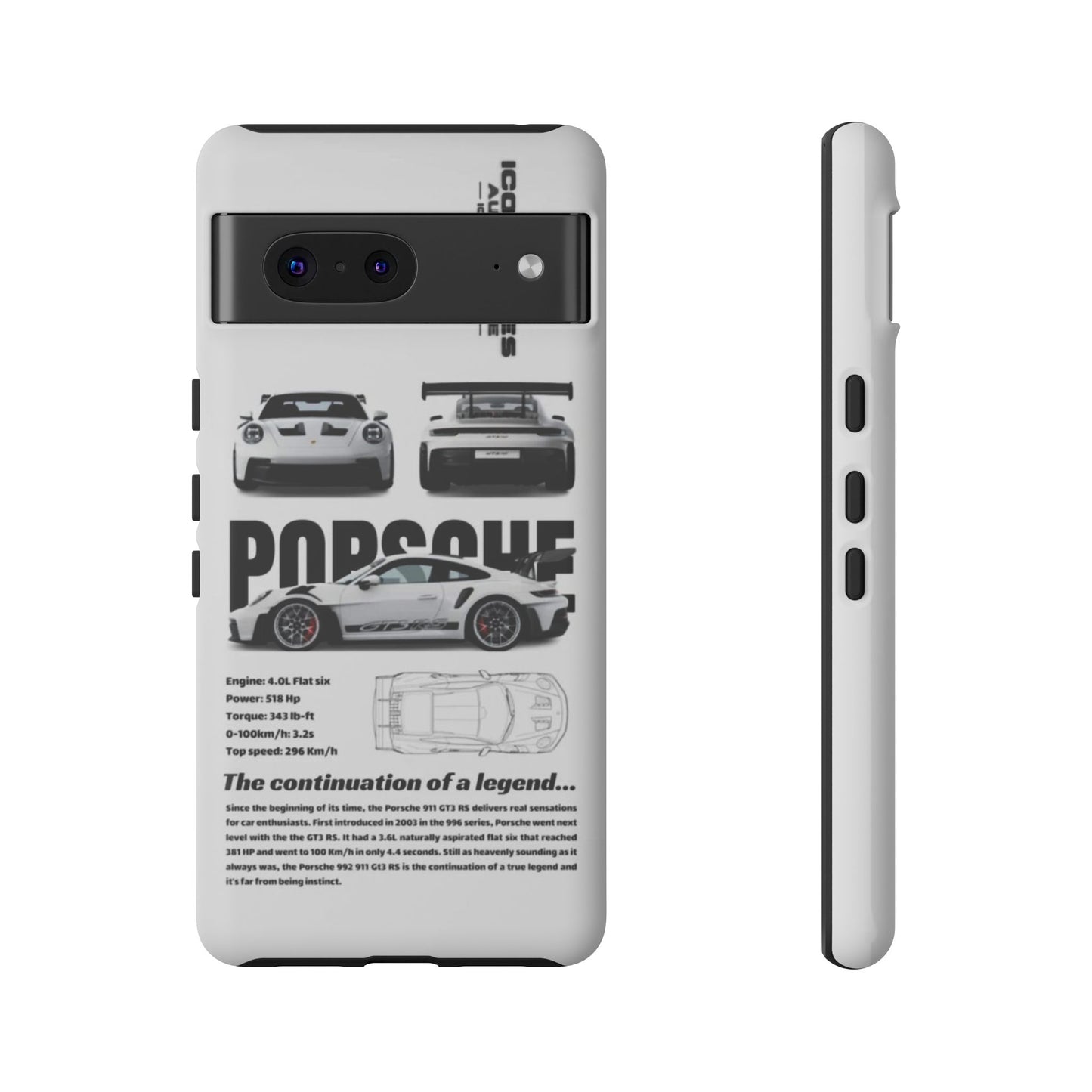 Porsche Phone Case, Tough Car Lover's Gift, Racing Enthusiast Accessory, Durable Auto Merchandise, Birthday Gift for Him