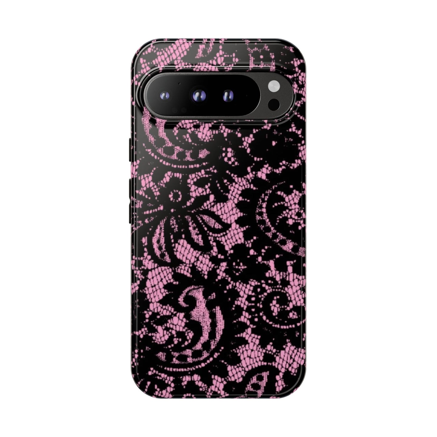 Phone Case — Pink Lace Floral Tough Protective Case
