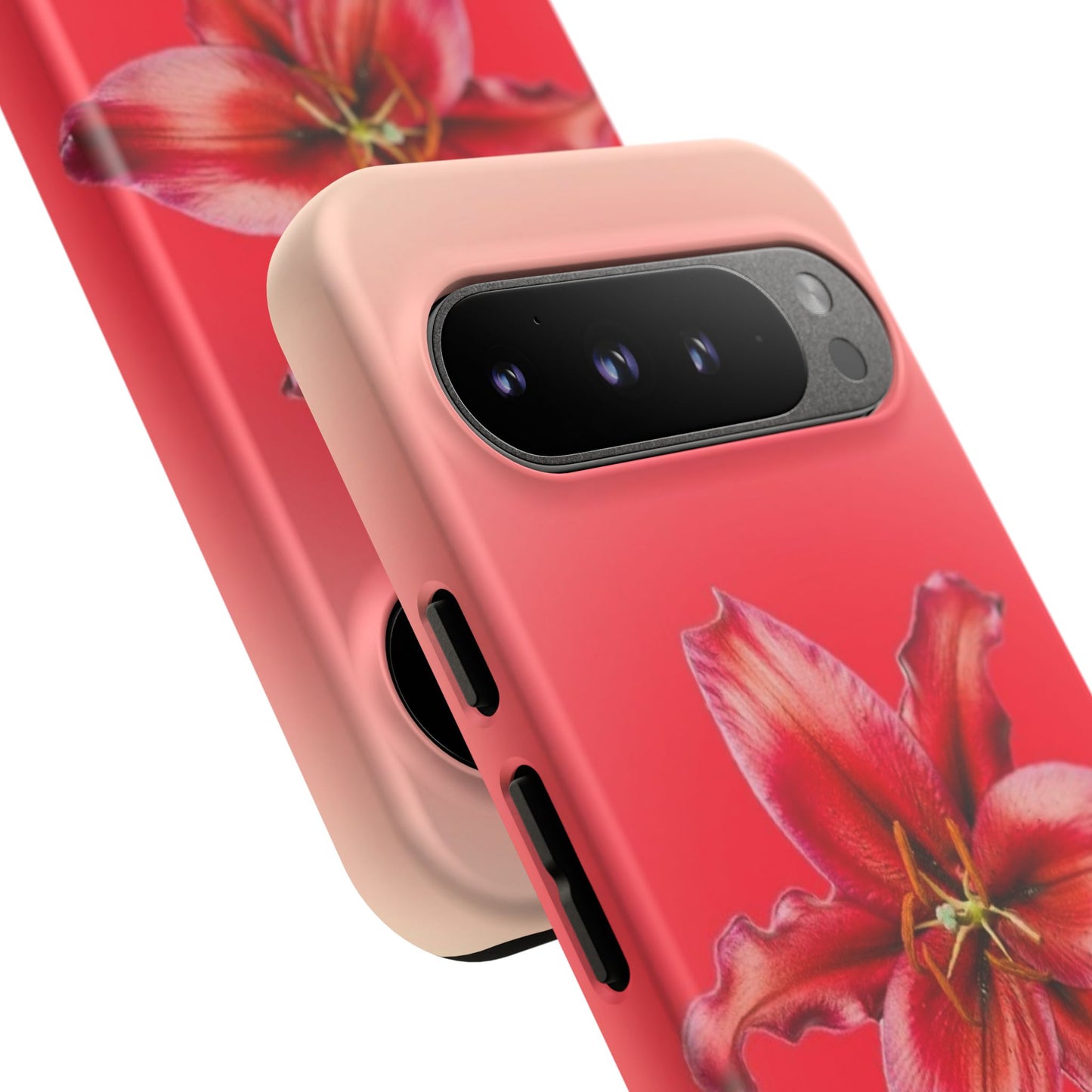 Phone Case - Vibrant Red Lily Glossy & Matte Tough Case