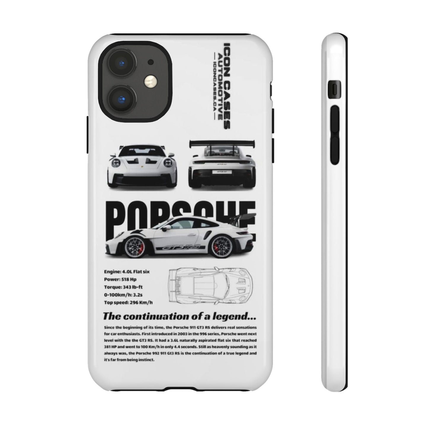 Porsche Phone Case, Tough Car Lover's Gift, Racing Enthusiast Accessory, Durable Auto Merchandise, Birthday Gift for Him