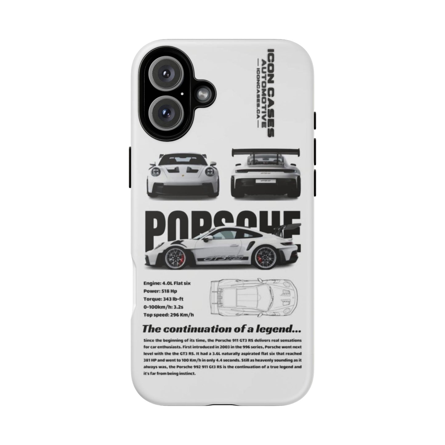 Porsche Phone Case, Tough Car Lover's Gift, Racing Enthusiast Accessory, Durable Auto Merchandise, Birthday Gift for Him