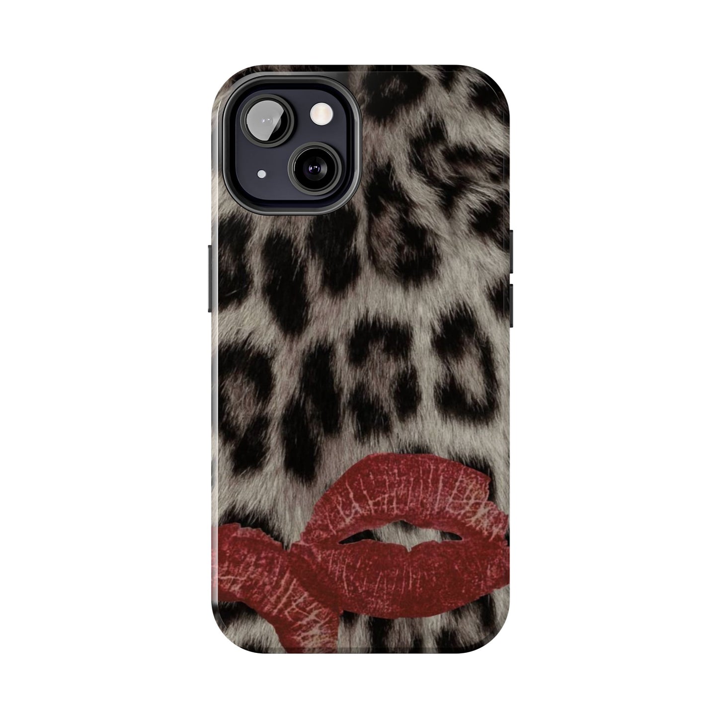 Wild Kiss Leopard Print Phone Case - Tough, Stylish Protection for Trendsetters