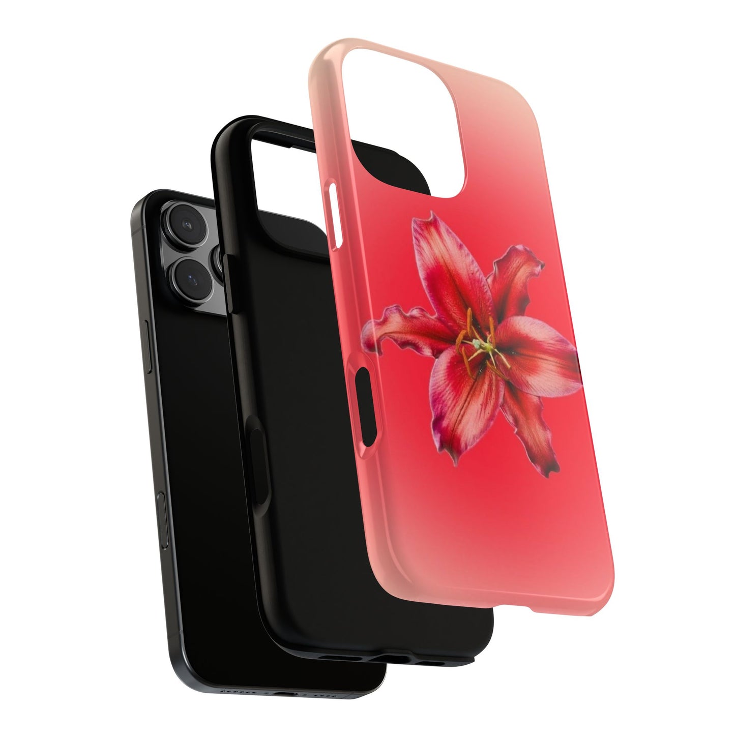 Phone Case - Vibrant Red Lily Glossy & Matte Tough Case