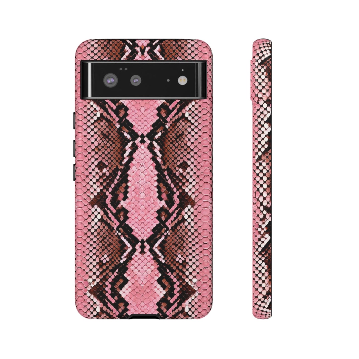 Pink Snake Skin Tough Phone Case — Protective Stylish iPhone Cover