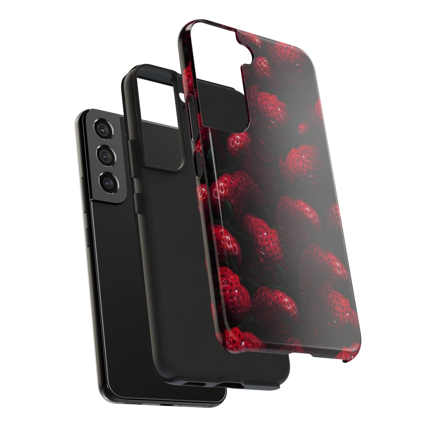 Berry Burst Tough Phone Case - Durable Protection with Strawberry Design