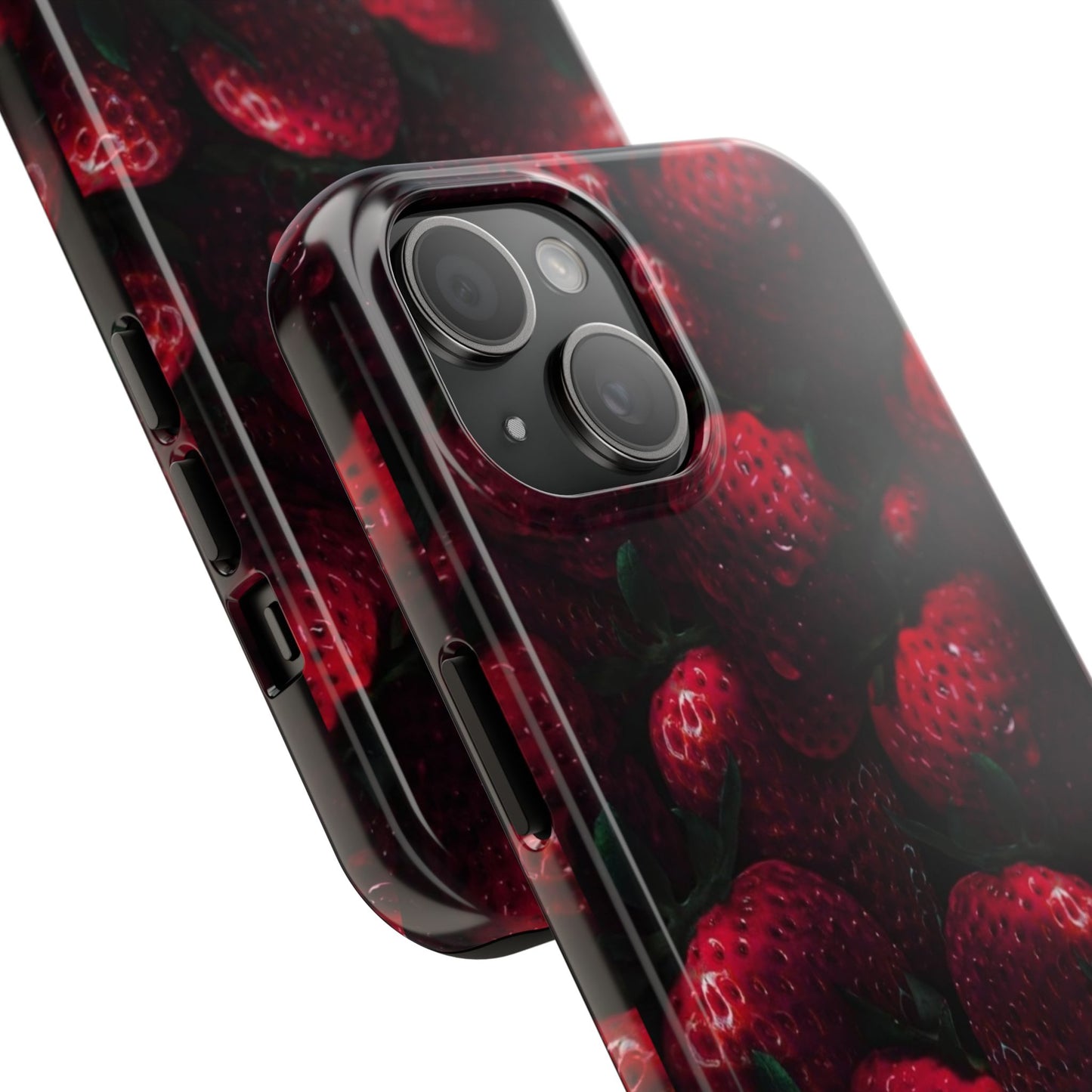 Berry Burst Tough Phone Case - Durable Protection with Strawberry Design