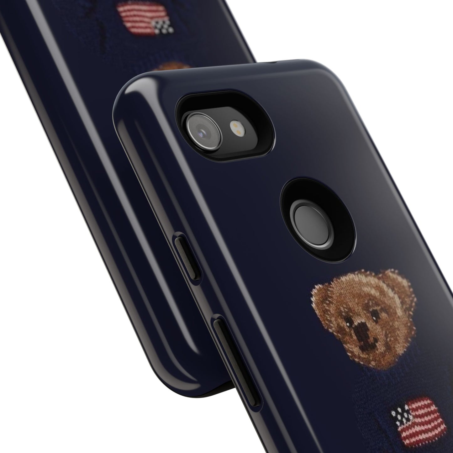 Patriotic Polo Bear Phone Case — Navy Protective Tough Case