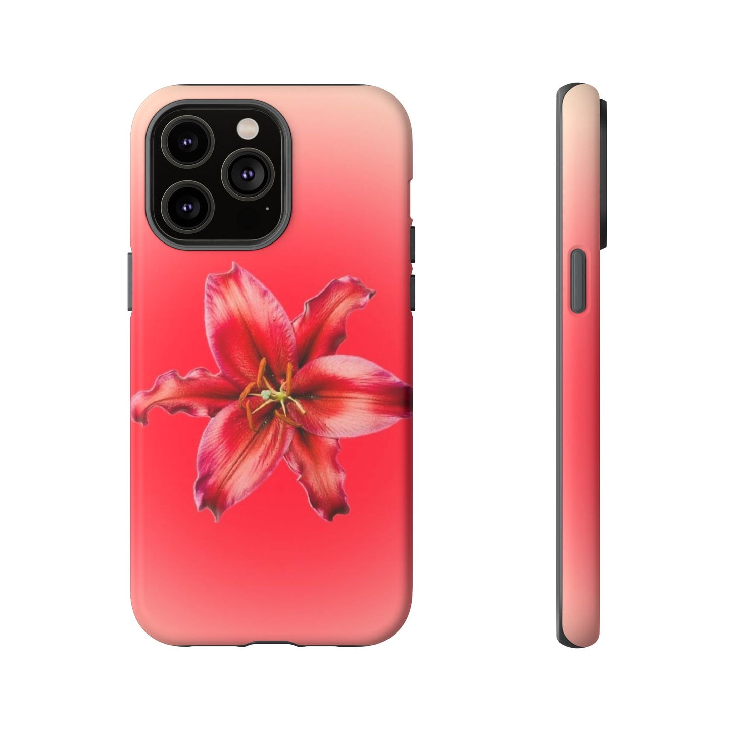 Phone Case - Vibrant Red Lily Glossy & Matte Tough Case