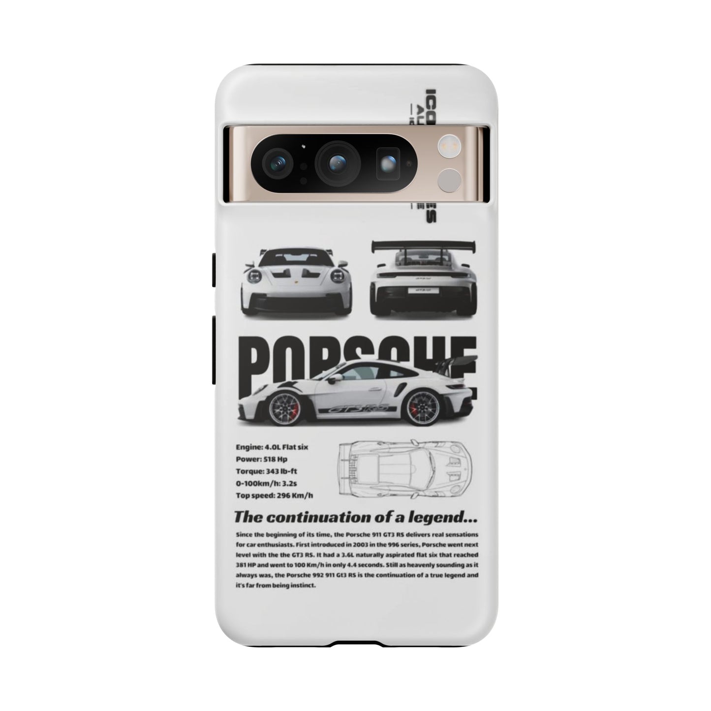 Porsche Phone Case, Tough Car Lover's Gift, Racing Enthusiast Accessory, Durable Auto Merchandise, Birthday Gift for Him