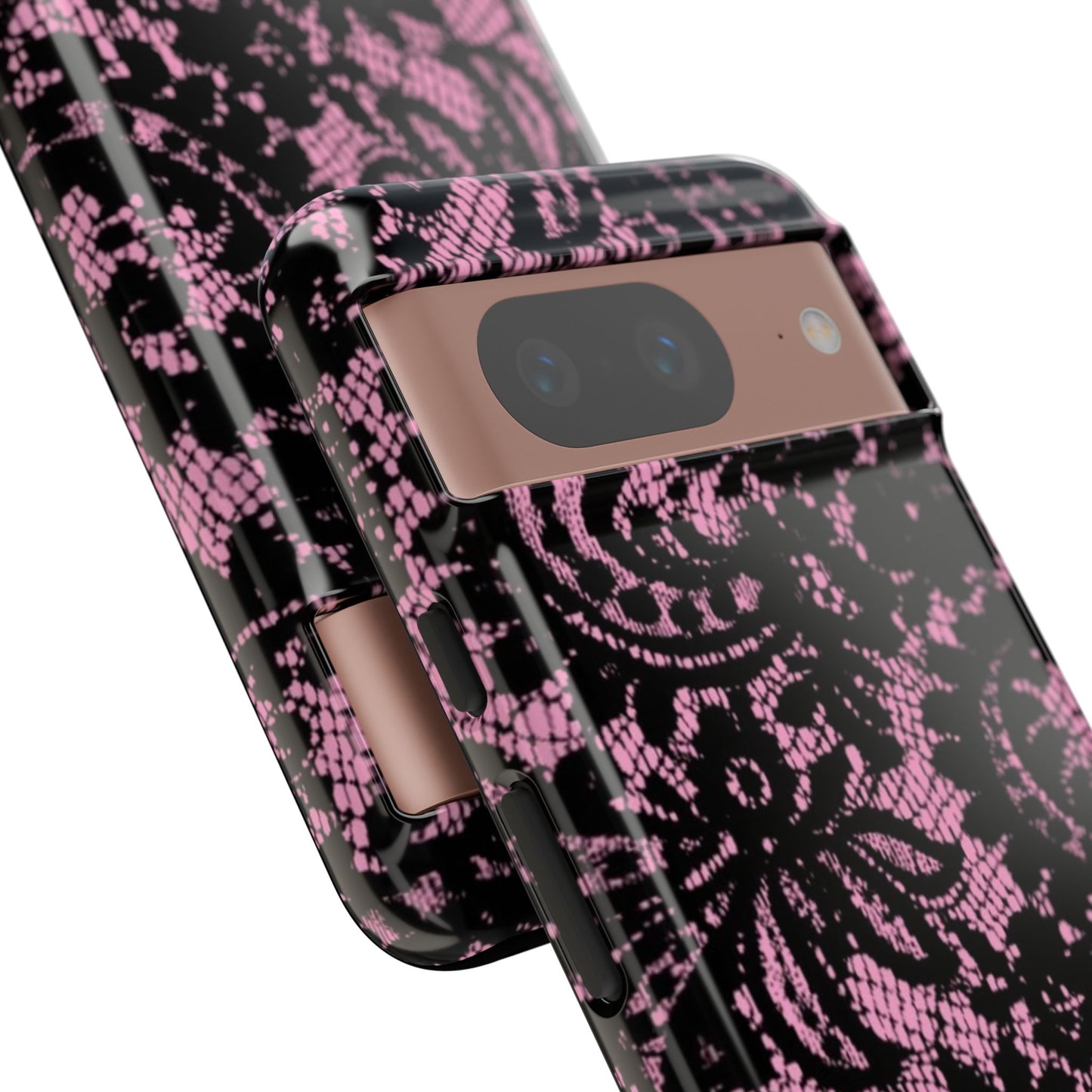Phone Case — Pink Lace Floral Tough Protective Case