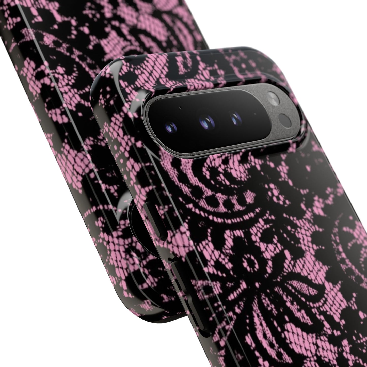Phone Case — Pink Lace Floral Tough Protective Case