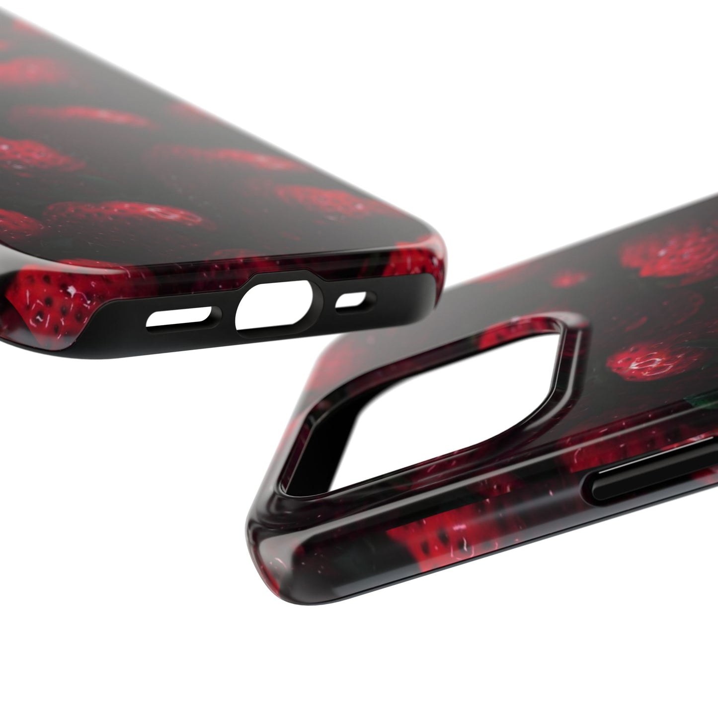 Berry Burst Tough Phone Case - Durable Protection with Strawberry Design
