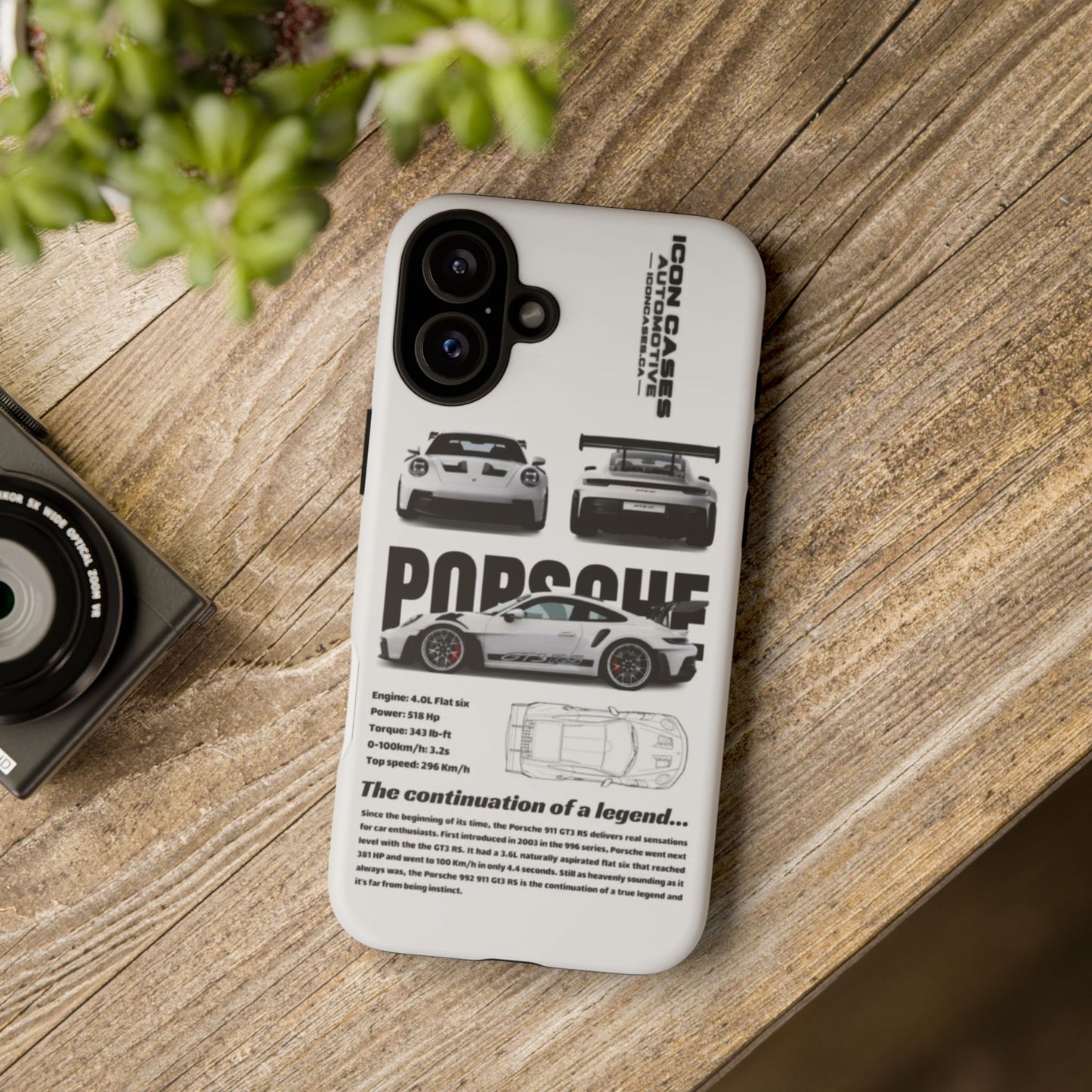 Porsche Phone Case, Tough Car Lover's Gift, Racing Enthusiast Accessory, Durable Auto Merchandise, Birthday Gift for Him