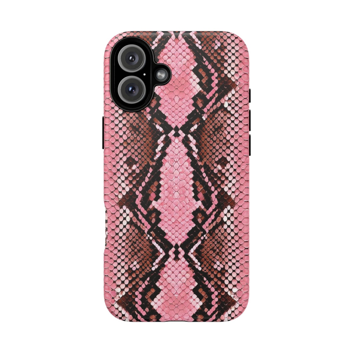 Pink Snake Skin Tough Phone Case — Protective Stylish iPhone Cover