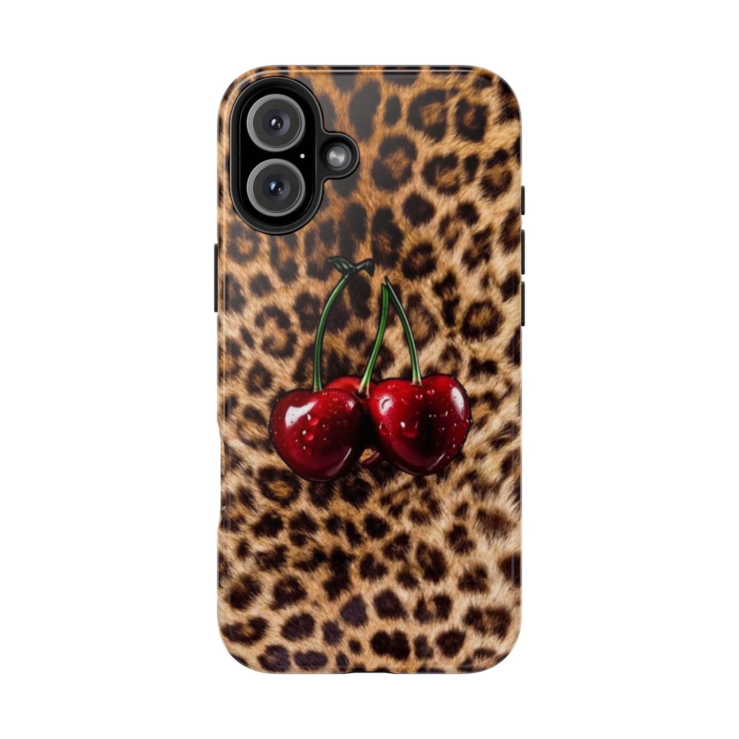 Wild Cherry Leopard Tough Phone Case - Stylish and Durable Protection