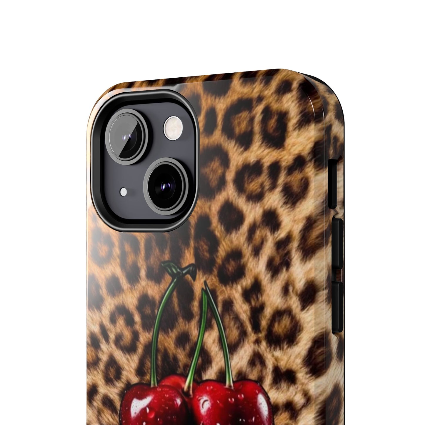 Wild Cherry Leopard Tough Phone Case - Stylish and Durable Protection