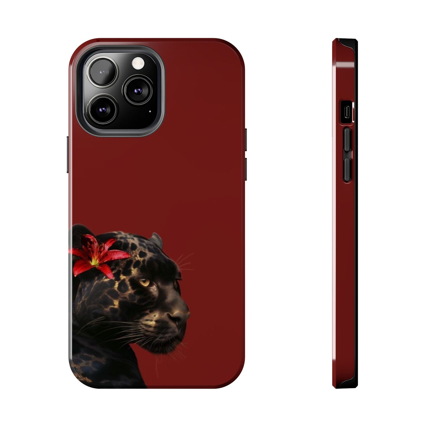 Wild Elegance Tough Phone Case with Panther Design