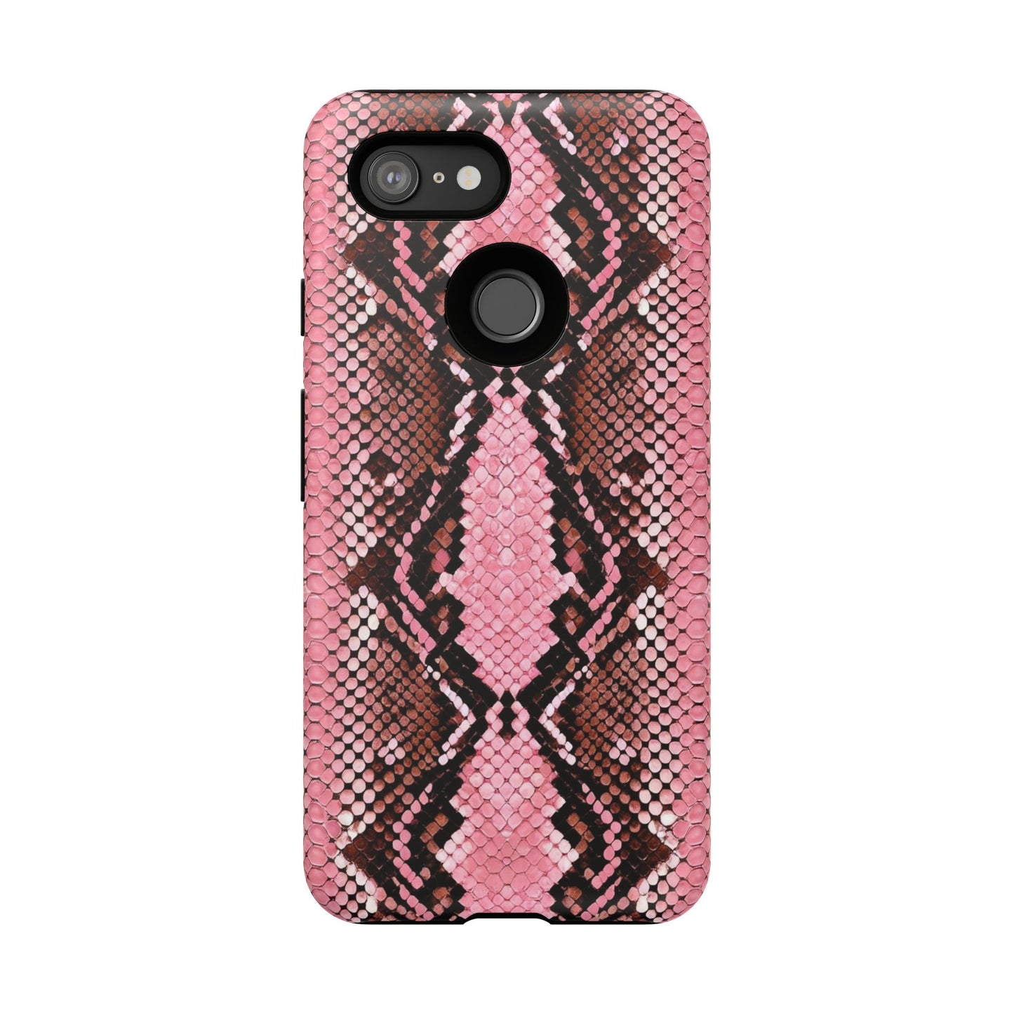 Pink Snake Skin Tough Phone Case — Protective Stylish iPhone Cover