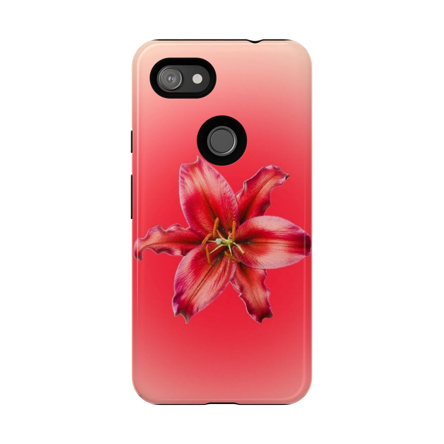 Phone Case - Vibrant Red Lily Glossy & Matte Tough Case