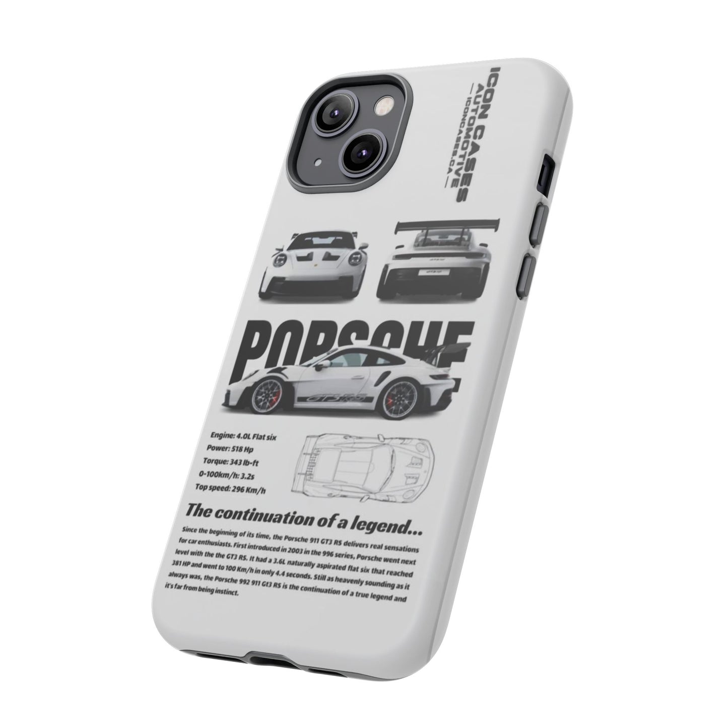 Porsche Phone Case, Tough Car Lover's Gift, Racing Enthusiast Accessory, Durable Auto Merchandise, Birthday Gift for Him