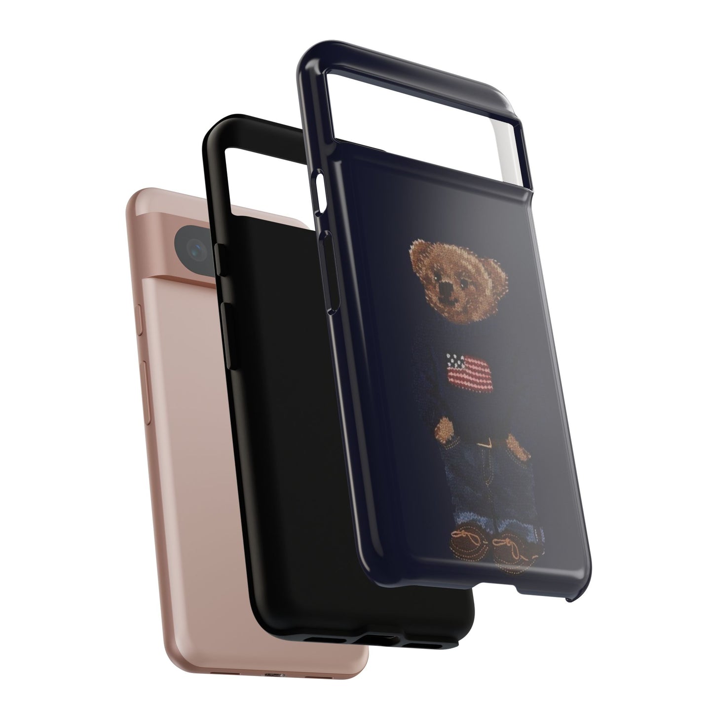 Patriotic Polo Bear Phone Case — Navy Protective Tough Case