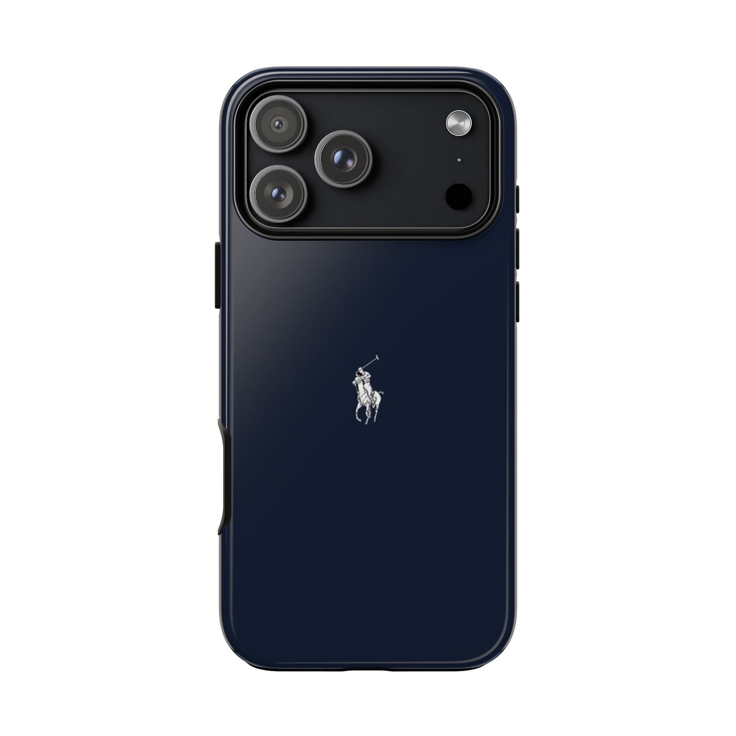 Navy Polo Logo Tough Phone Case — Slim Protective iPhone Cover