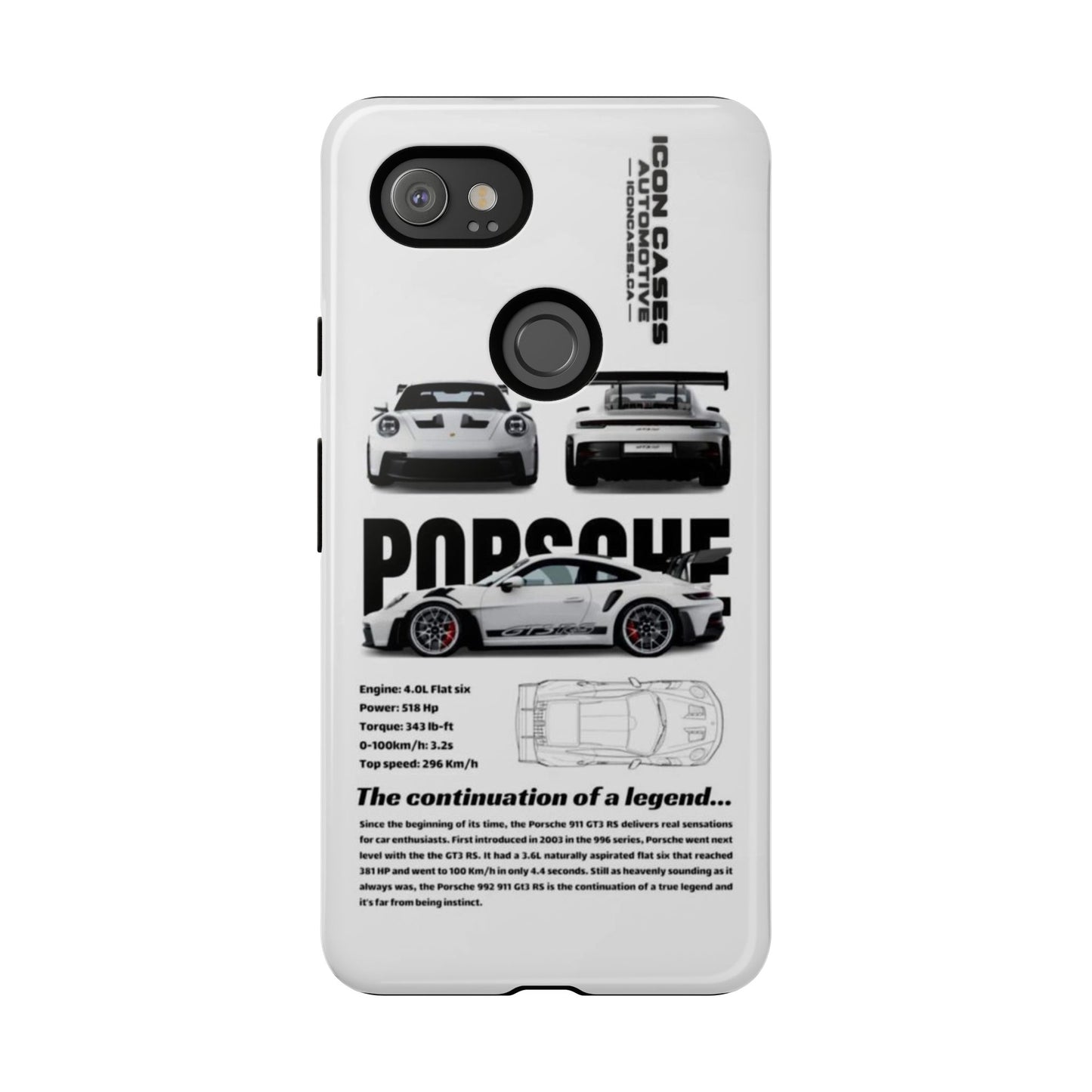 Porsche Phone Case, Tough Car Lover's Gift, Racing Enthusiast Accessory, Durable Auto Merchandise, Birthday Gift for Him